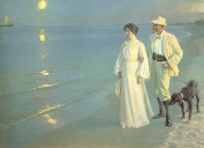 Peder Severin Kroyer Summer Evening on the Skagen Beach The Artist and hs Wife (nn02)